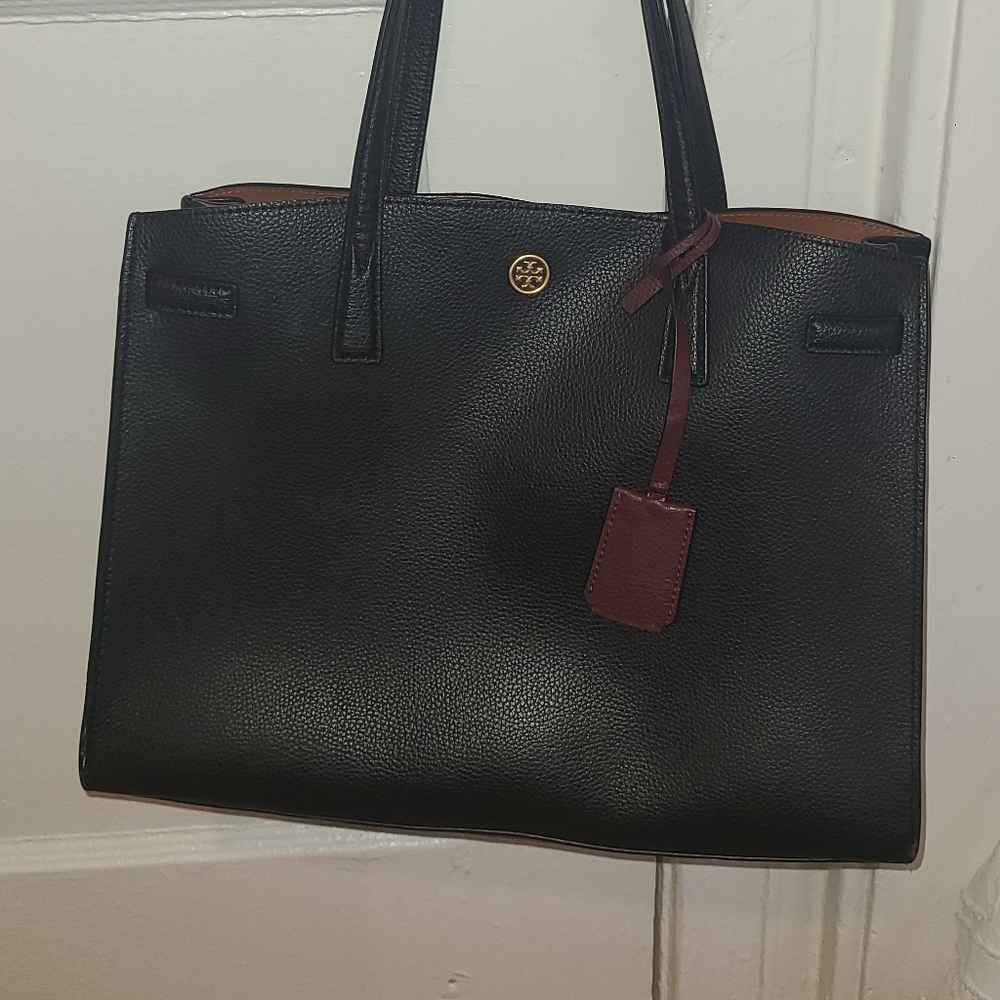 Tory Burch Black Large Walker Satchel